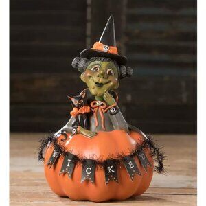 LeeAnn Kress / Bethany Lowe Halloween Wicked Wilma w/ Kitty ~ New